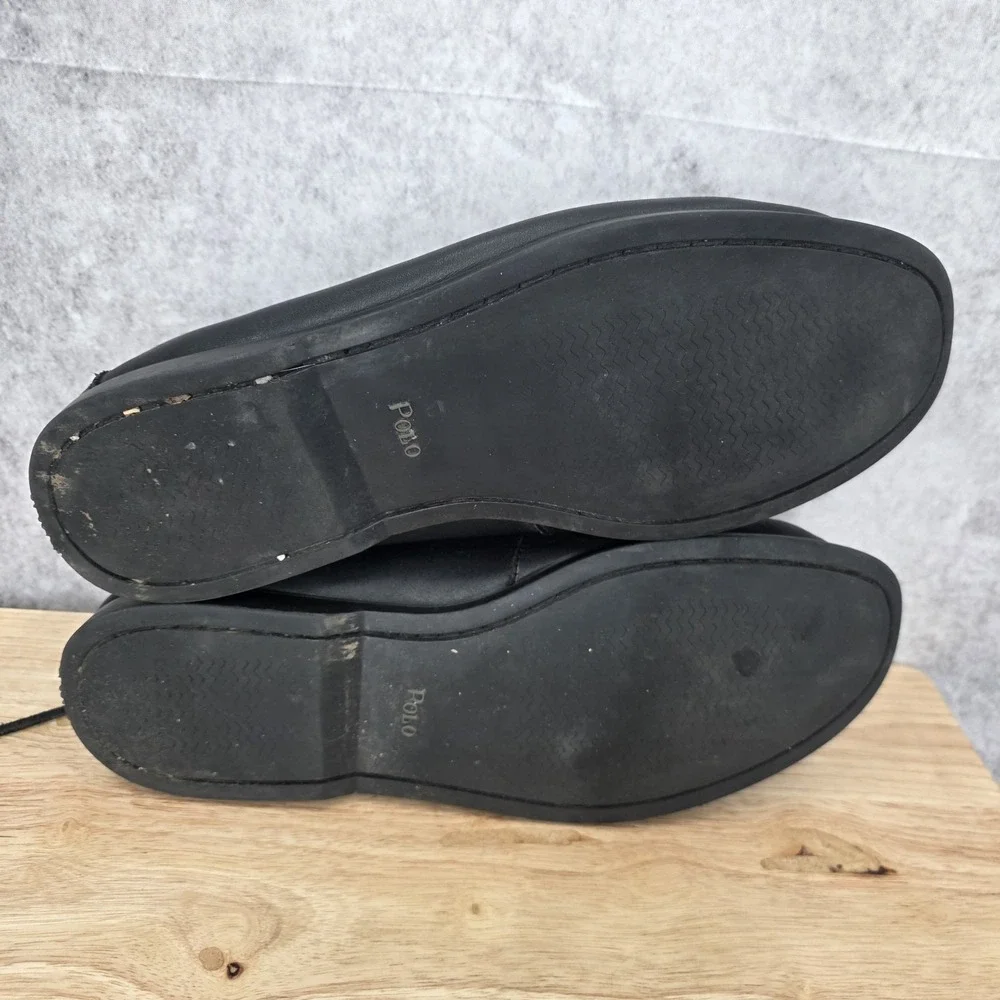 Polo Ralph Lauren‎ Brawley Chukka Boots Mens 11 D Black LeatherMid Boat Shoes